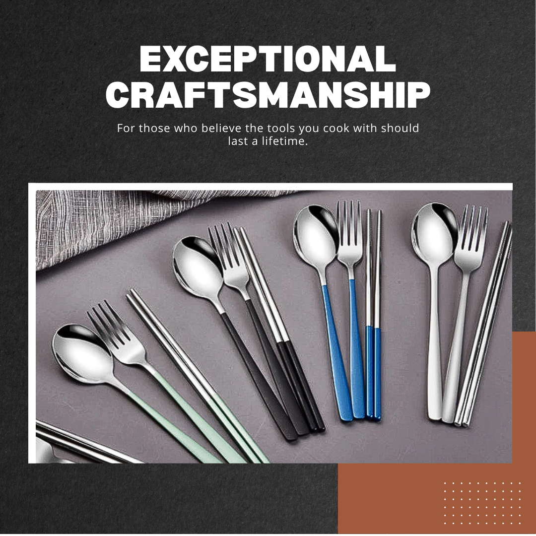 Travora | 4-Piece Stainless Steel Travel Cutlery Set with Box