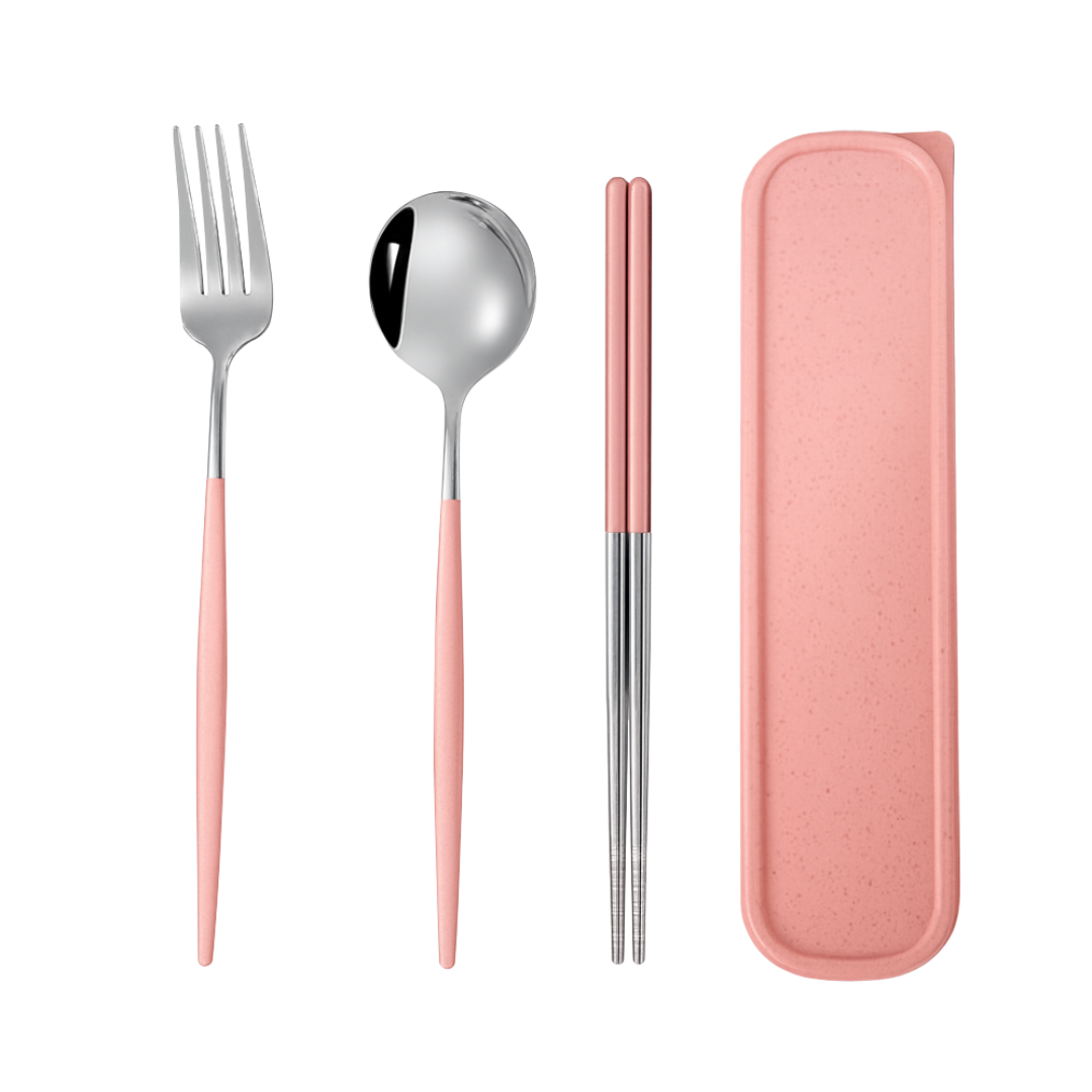 Travora | 4-Piece Stainless Steel Travel Cutlery Set with Box