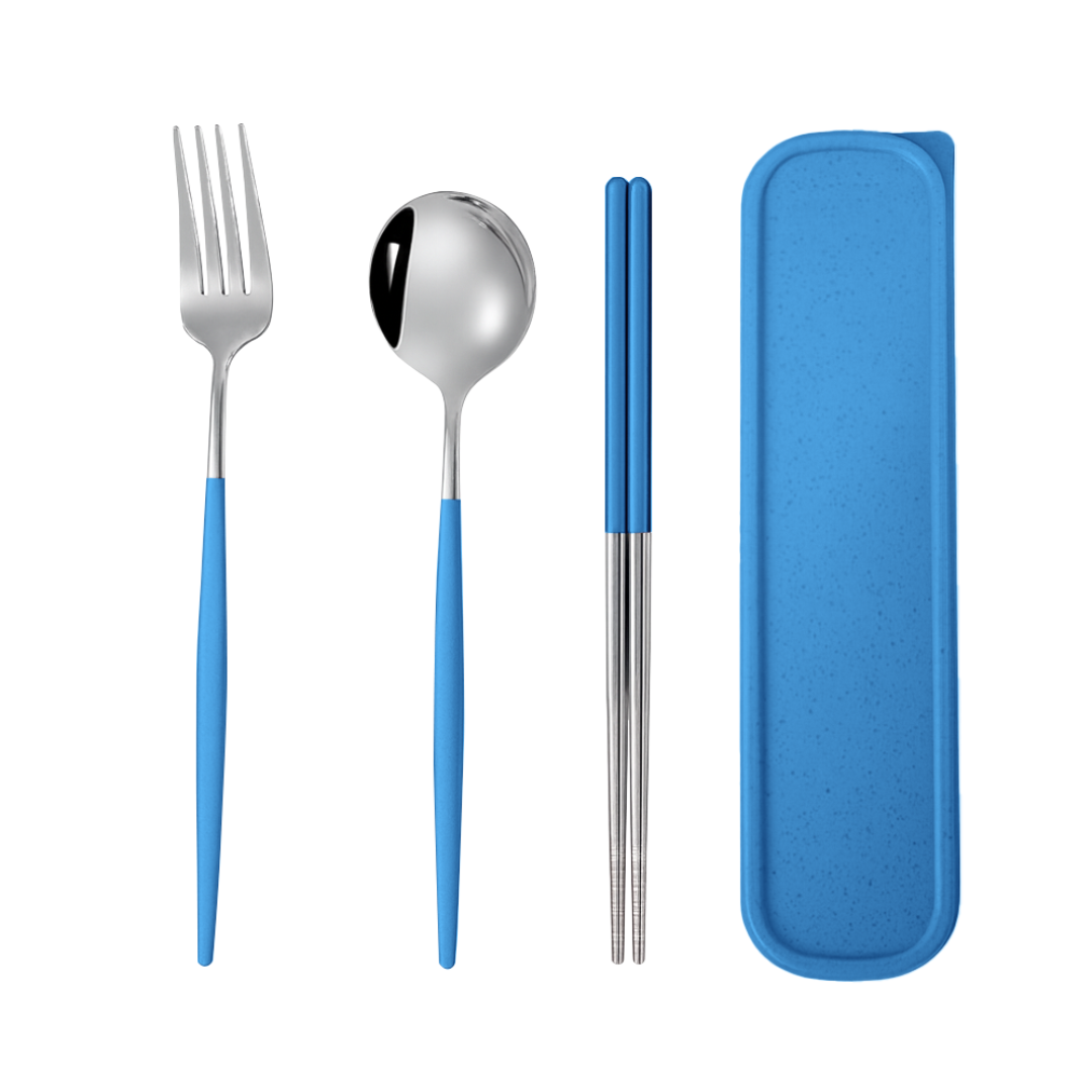 Travora | 4-Piece Stainless Steel Travel Cutlery Set with Box