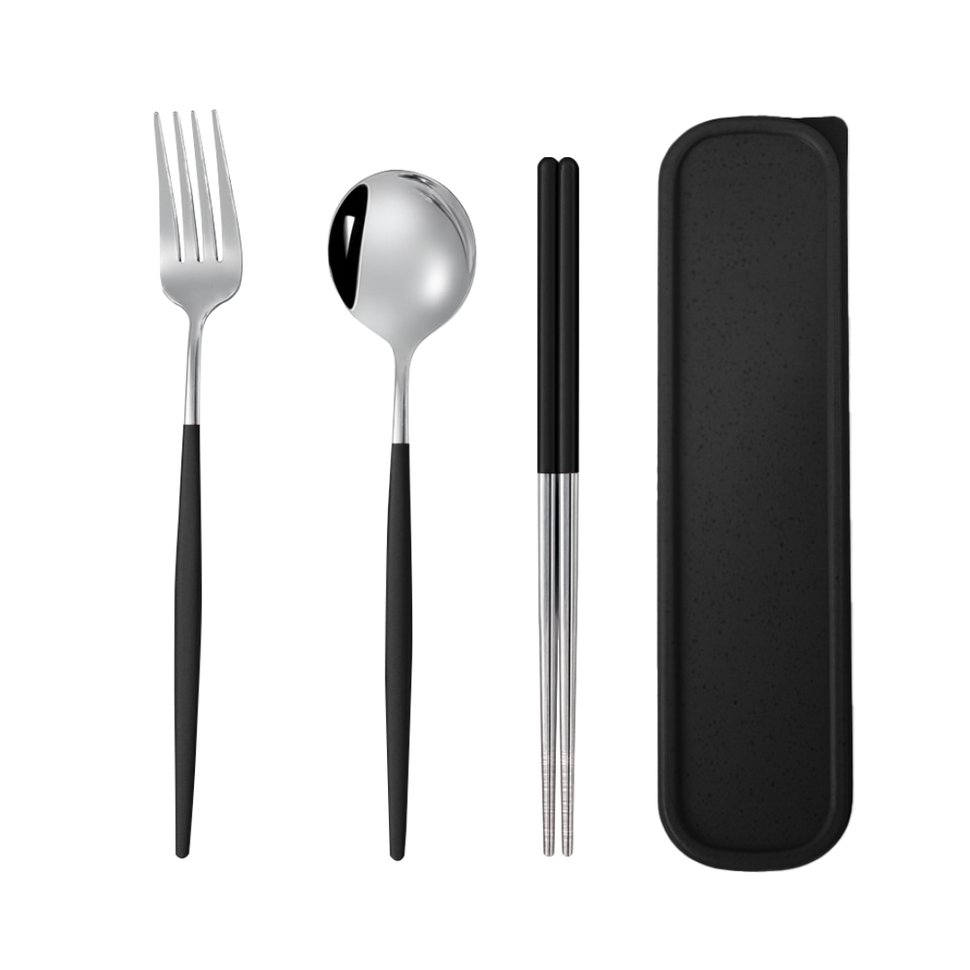 Travora | 4-Piece Stainless Steel Travel Cutlery Set with Box