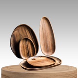 Solvara | Acacia Wood Plate Set