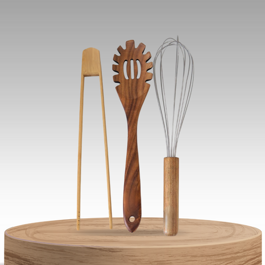 Aviora | 3-Piece Wooden Utensil Set