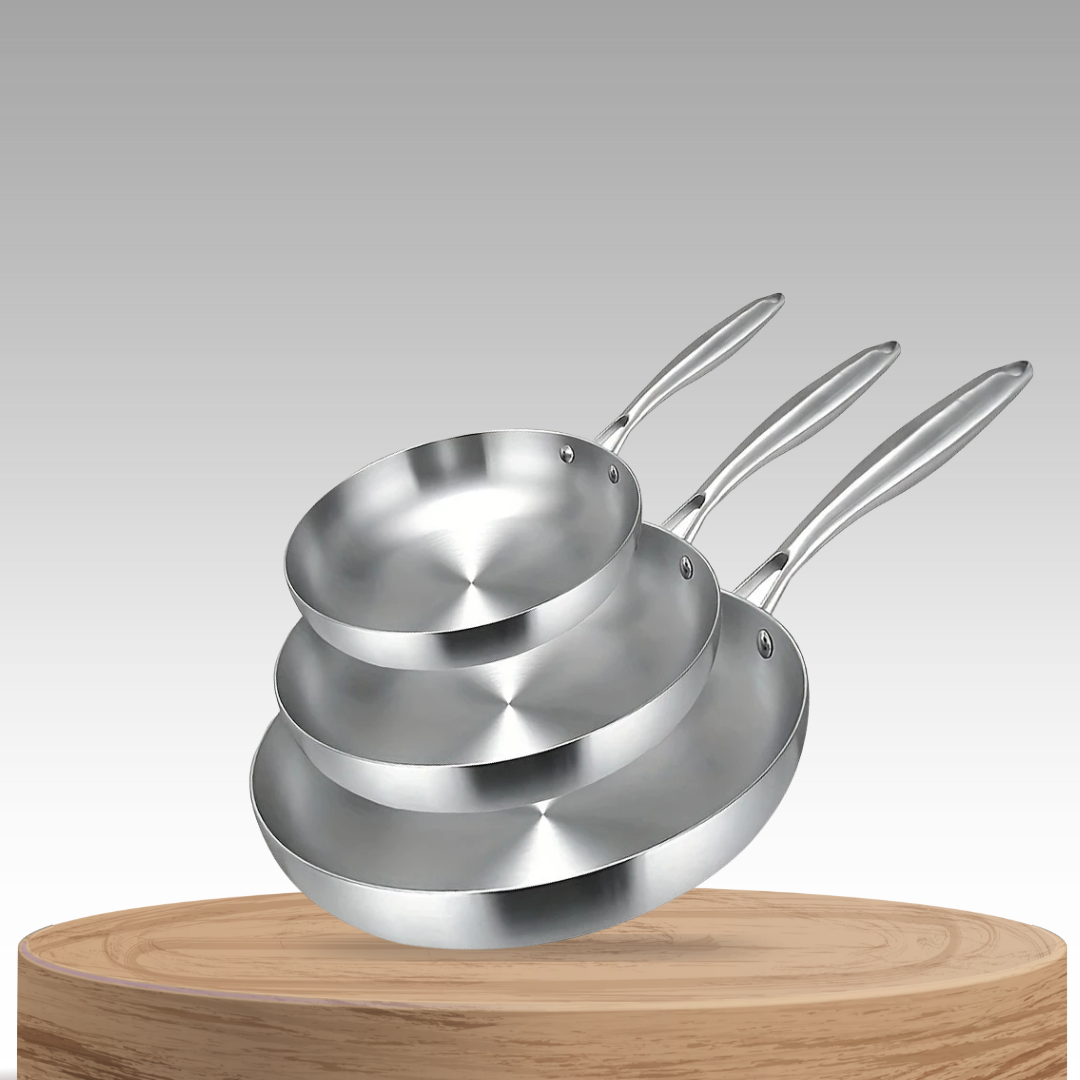 Veritas | 3-Piece Tri-Ply Stainless Steel Cookware Set