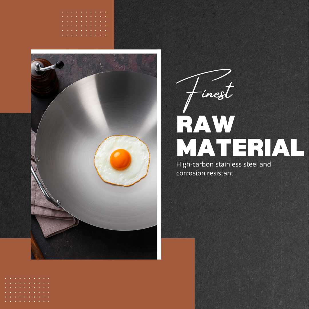 Gastrova | Heavy-Duty Stainless Steel Wok with Handles