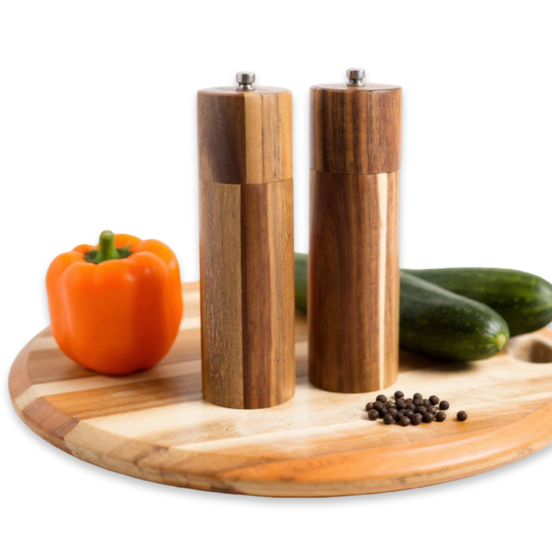 Auralyn | Acacia Wood Salt and Pepper Grinder Set
