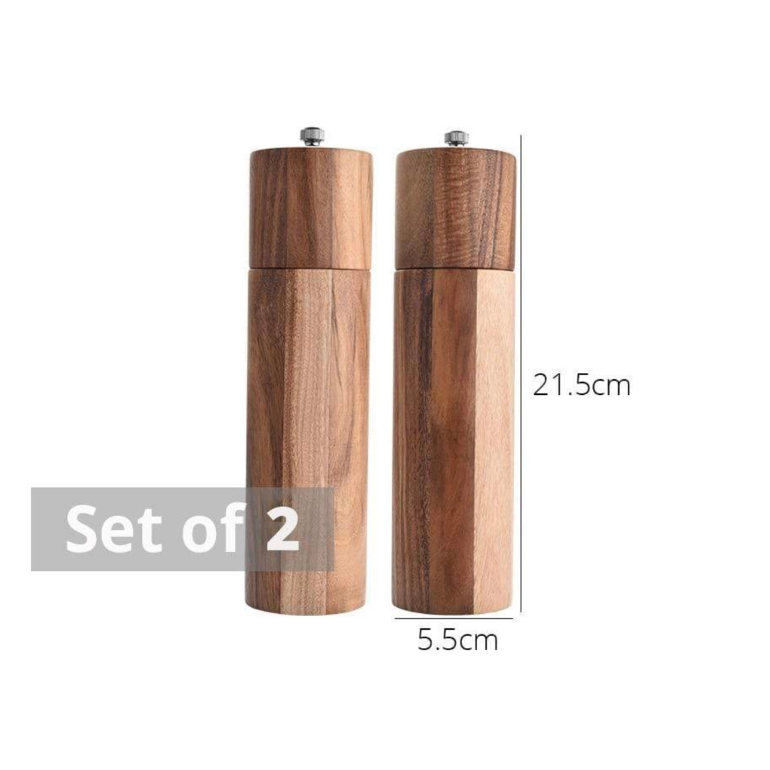 Auralyn | Acacia Wood Salt and Pepper Grinder Set