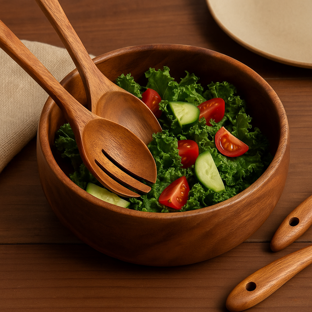 Alvara | Acacia Wood Salad Serving Set