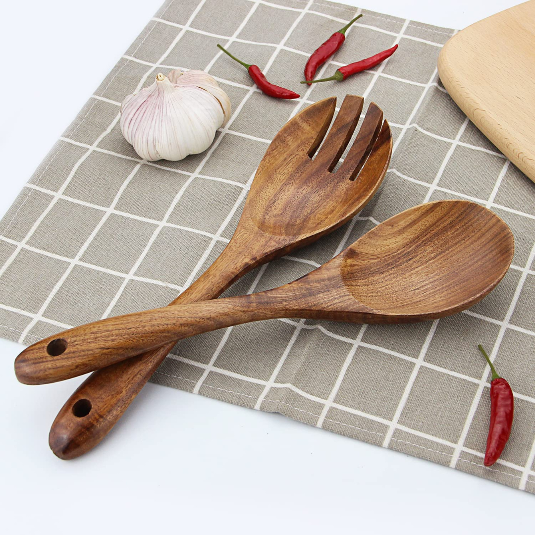 Alvara | Acacia Wood Salad Serving Set