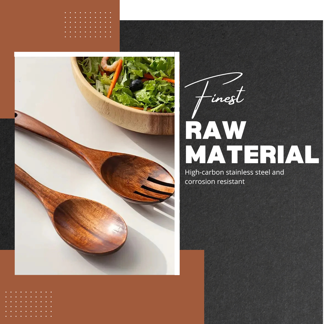 Alvara | Acacia Wood Salad Serving Set
