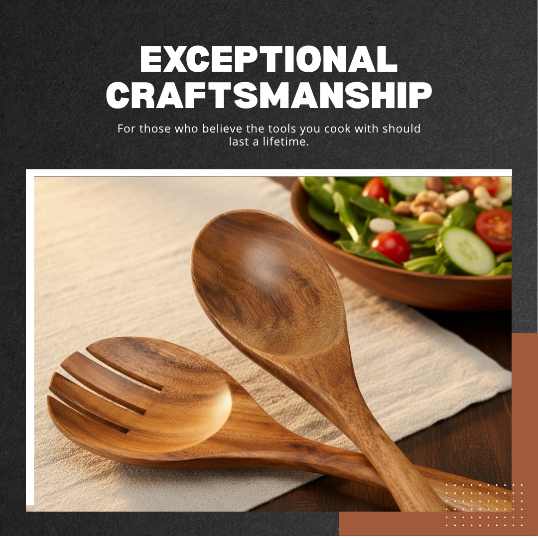 Alvara | Acacia Wood Salad Serving Set