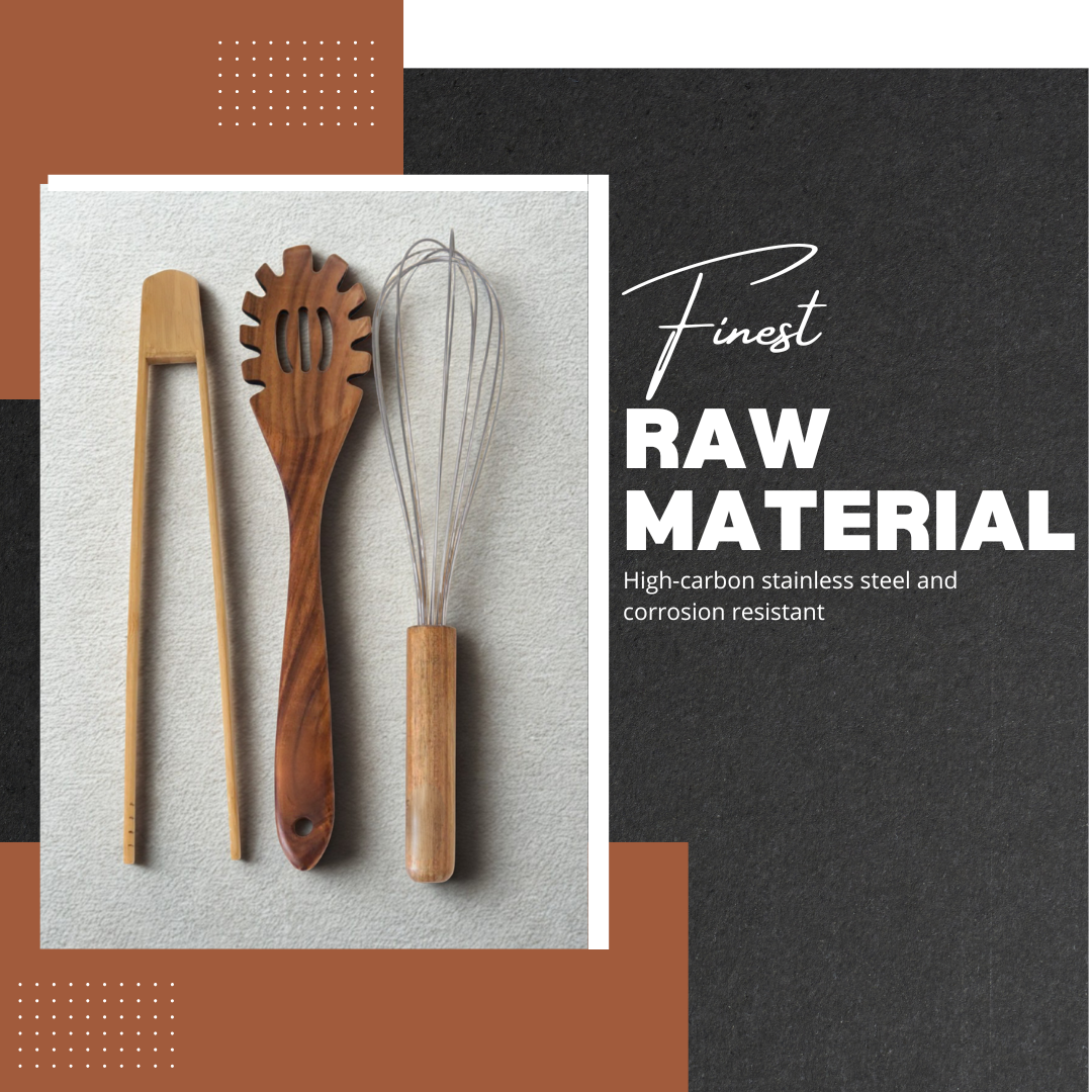 Aviora | 3-Piece Wooden Utensil Set