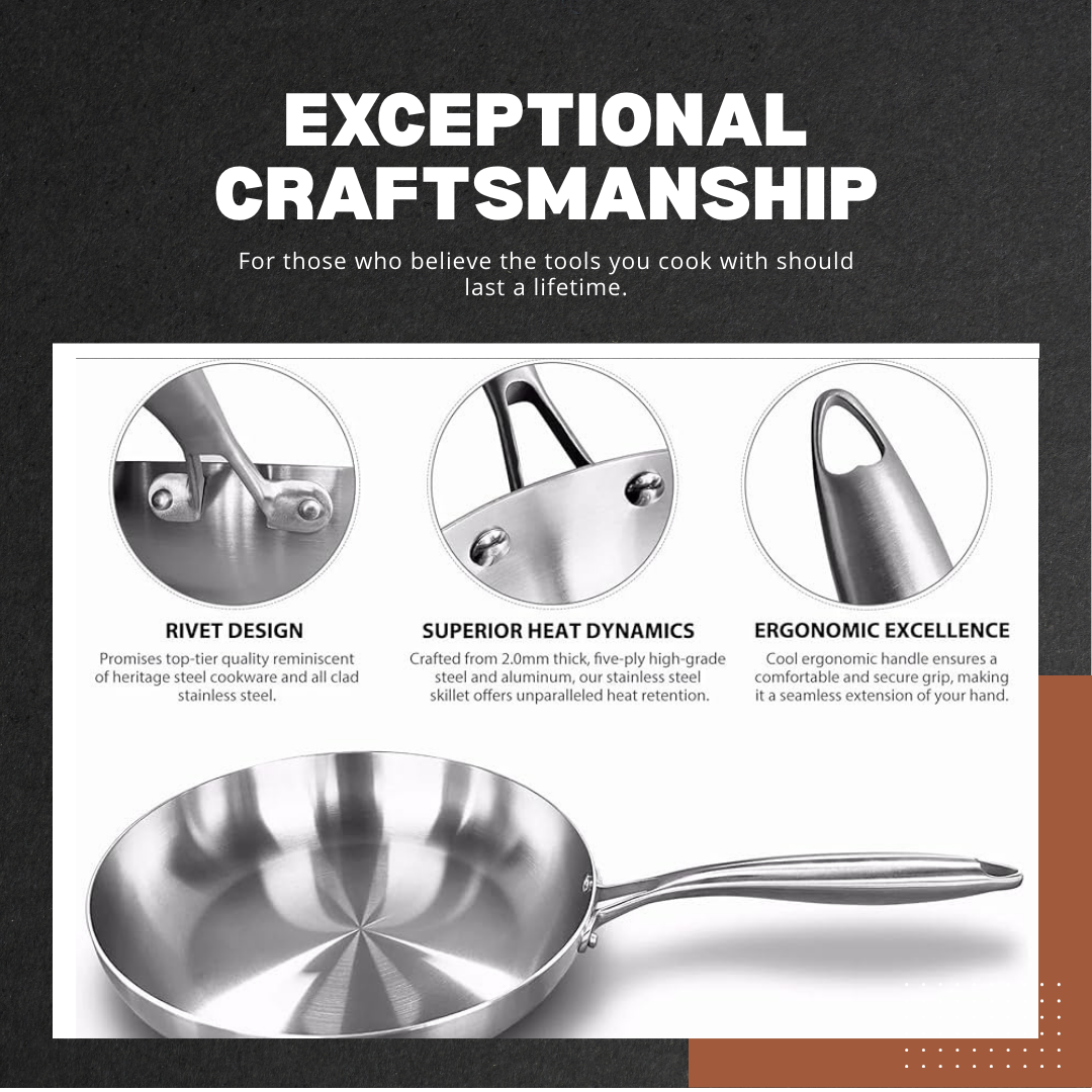 Veritas | 3-Piece Tri-Ply Stainless Steel Cookware Set