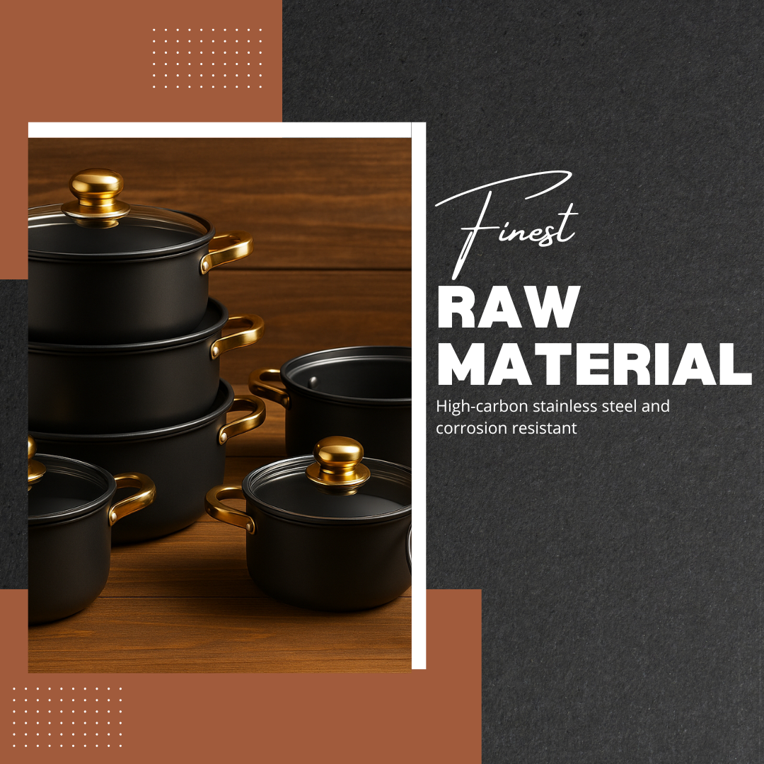 NovaSteel | 5-Piece Stainless Cookware Set