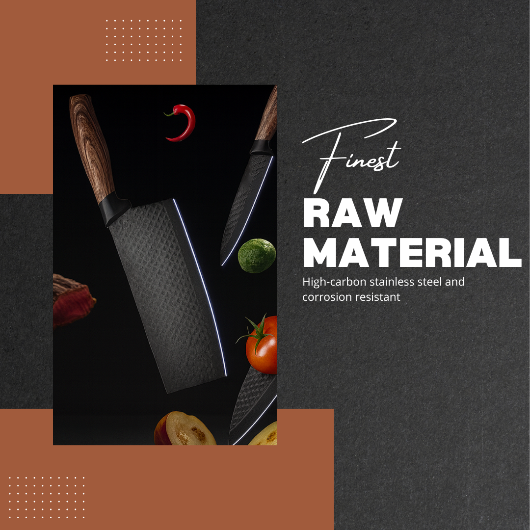 Culinaire | Premium 6-Piece Stainless Steel Kitchen Knife Set