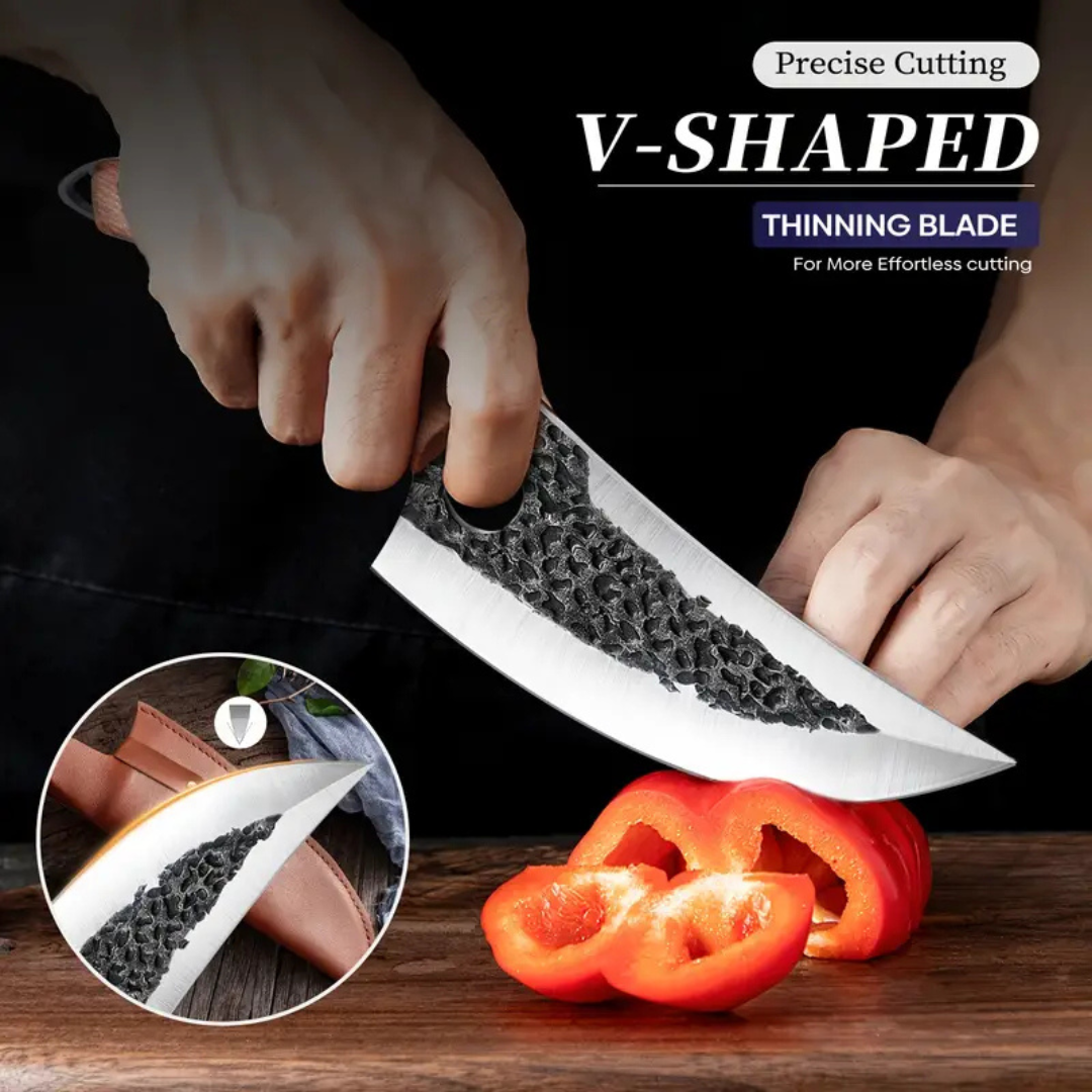IronEdge | Hand-Forged Chef Cleaver with Sheath
