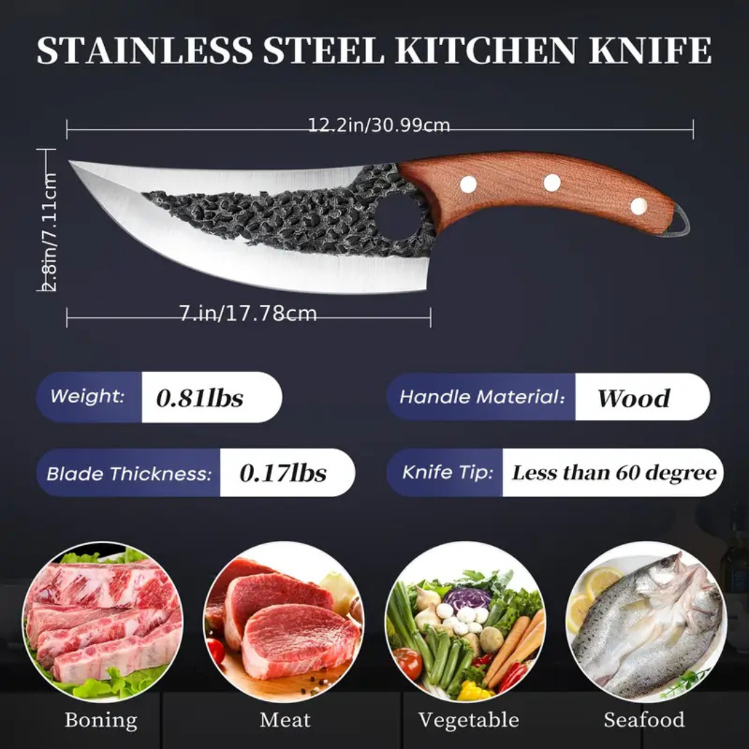 IronEdge | Hand-Forged Chef Cleaver with Sheath