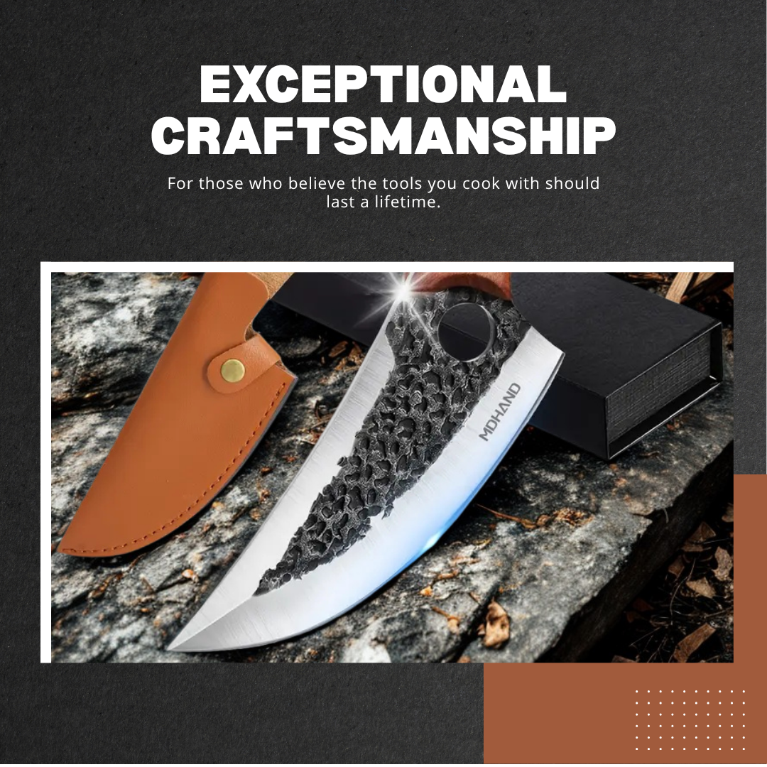 IronEdge | Hand-Forged Chef Cleaver with Sheath