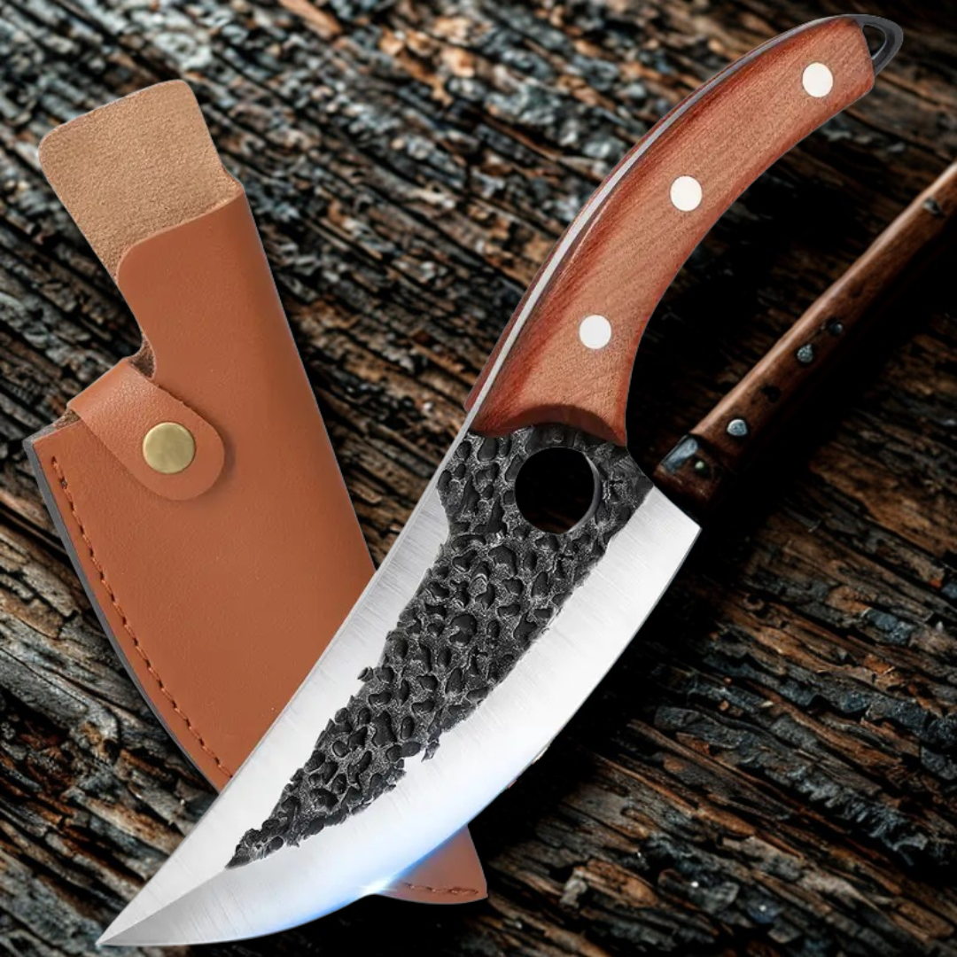 IronEdge | Hand-Forged Chef Cleaver with Sheath