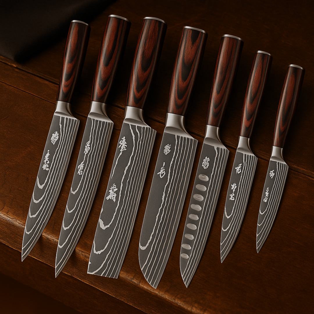 Solvara | 8-Piece German Stainless Steel Kitchen Knife Set