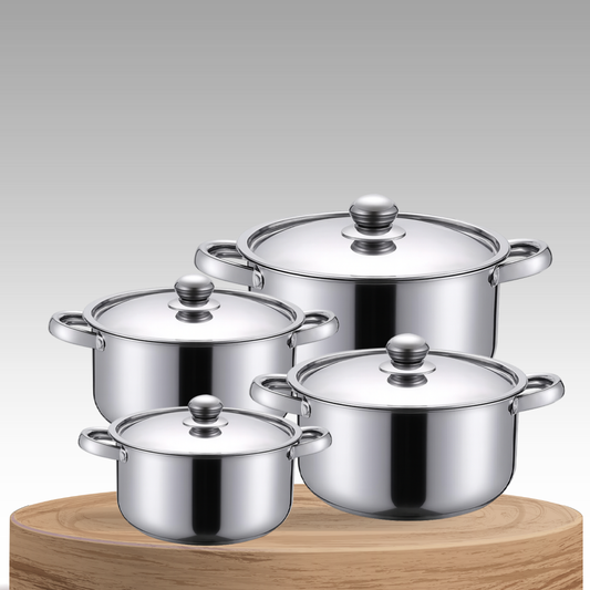 Culina | 8-Piece Stainless Steel Cookware Set
