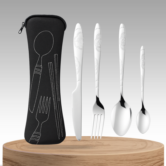 Veloria | 4-Piece Vintage Stainless Steel Cutlery Set