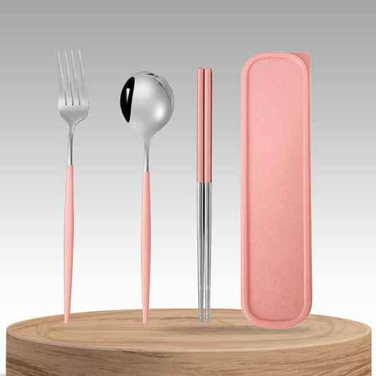 Travora | 4-Piece Stainless Steel Travel Cutlery Set with Box