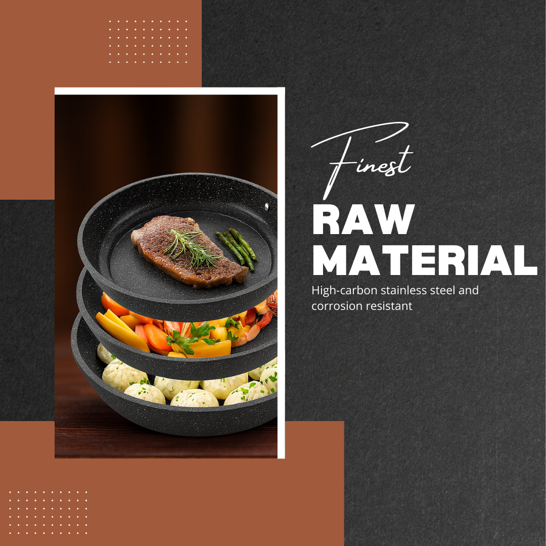 Duranelle | 3-Piece Multifunctional Frying Pan Set