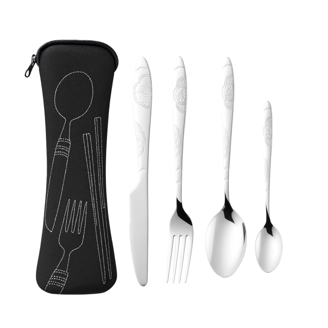 Veloria | 4-Piece Vintage Stainless Steel Cutlery Set
