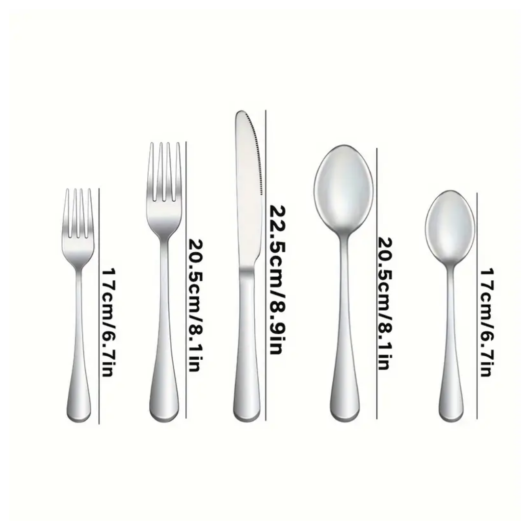 LuxeServe | 60-Piece Mirror-Finish Flatware Collection
