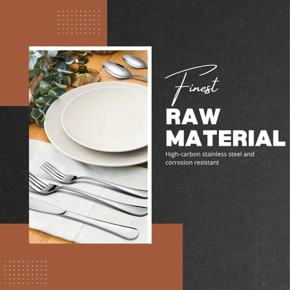 LuxeServe | 60-Piece Mirror-Finish Flatware Collection