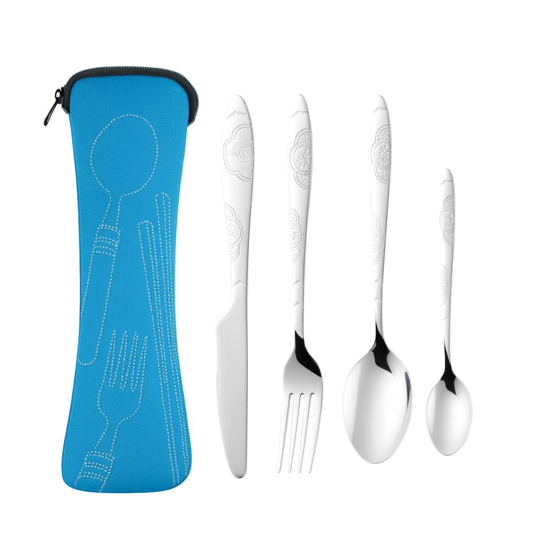 Veloria | 4-Piece Vintage Stainless Steel Cutlery Set