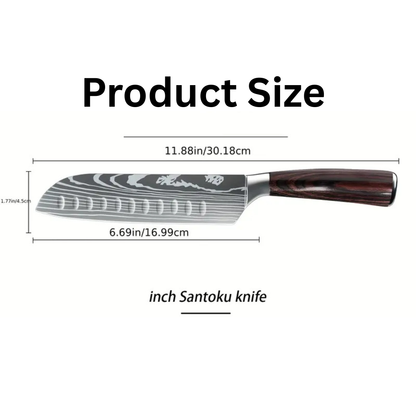PureBlade | Hardwood Handle Santoku Knife