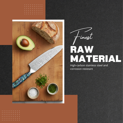 Kyzeno | Damascus Steel Chef Knife