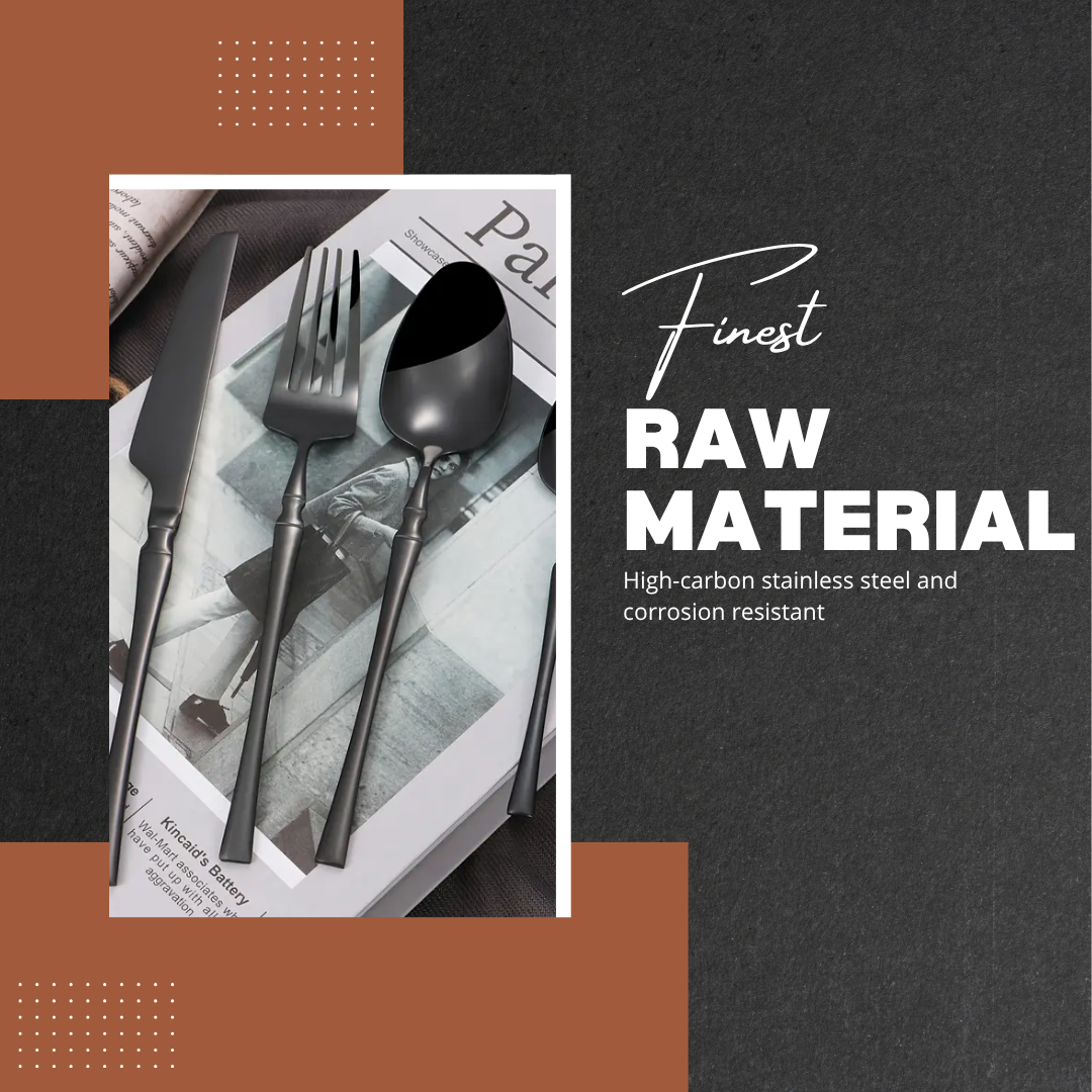 SilvaCraft | 30-Piece Premium Steel Dining Collection