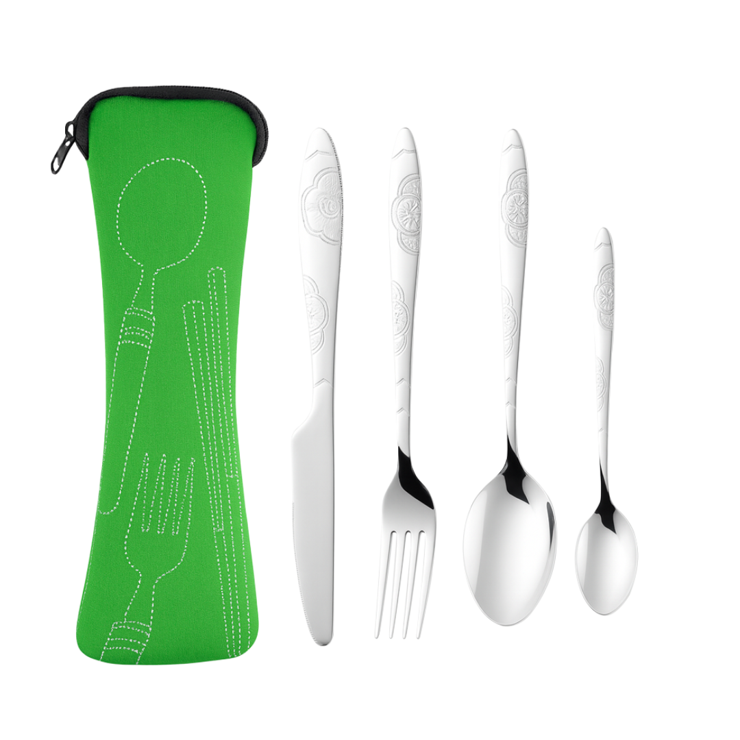 Veloria | 4-Piece Vintage Stainless Steel Cutlery Set