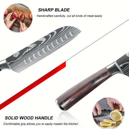 PureBlade | Hardwood Handle Santoku Knife