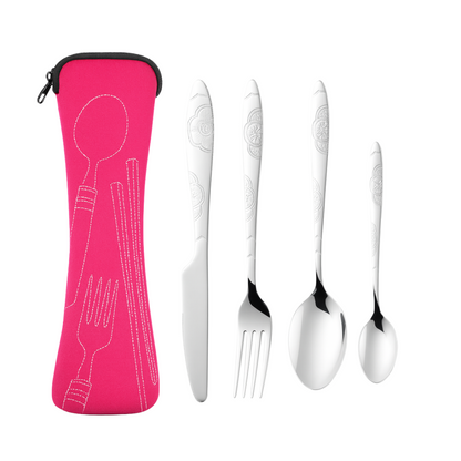 Veloria | 4-Piece Vintage Stainless Steel Cutlery Set