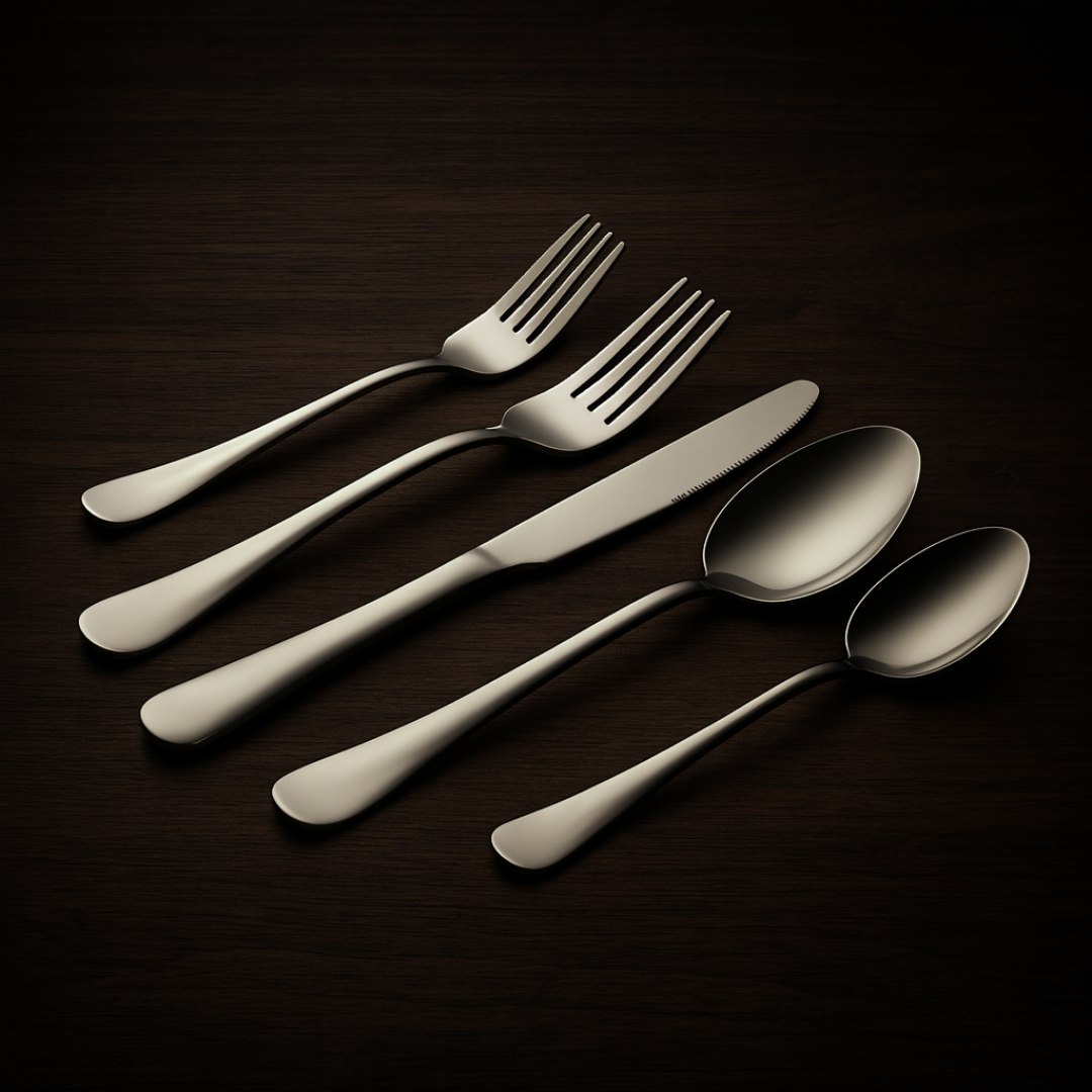 LuxeServe | 60-Piece Mirror-Finish Flatware Collection