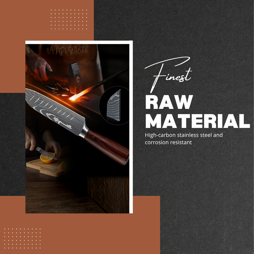 PureBlade | Hardwood Handle Santoku Knife