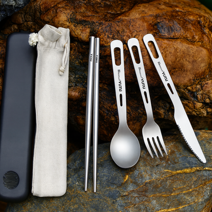 Frostura | Titanium Outdoor Travel Cutlery Set