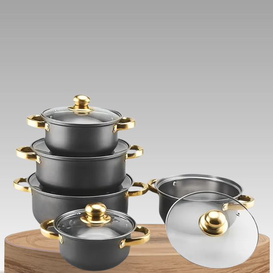 NovaSteel | 5-Piece Stainless Cookware Set