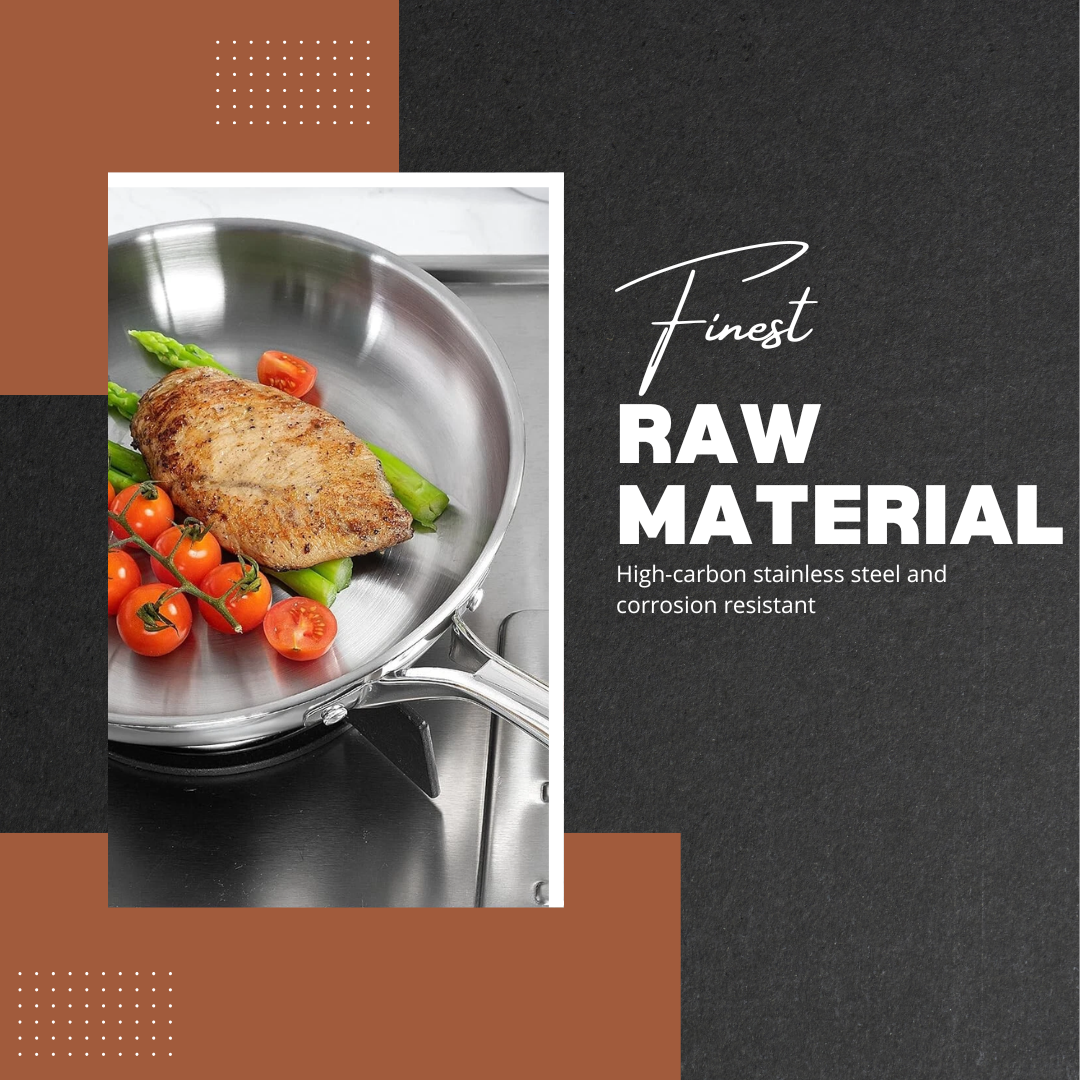 Culinara | 3-Layer Stainless Steel Non-Stick Frying Pan