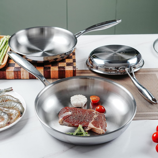 Culinara | 3-Layer Stainless Steel Non-Stick Frying Pan