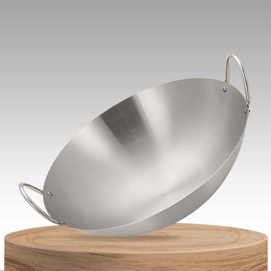 Gastrova | Heavy-Duty Stainless Steel Wok with Handles