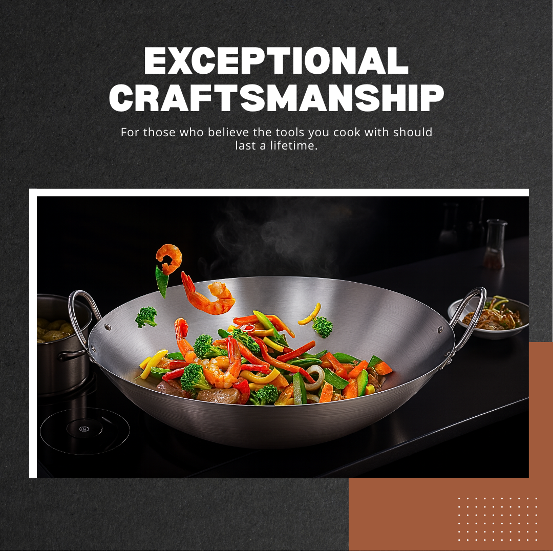 Gastrova | Heavy-Duty Stainless Steel Wok with Handles