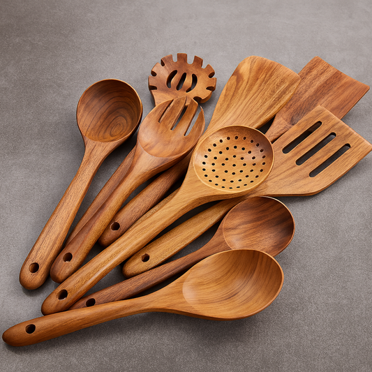 Acarno | 9-Piece Acacia Wood Kitchen Utensil Set