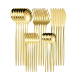 Gildora | 30-Piece Golden Stainless Steel Cutlery Set