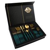 ElegantDine | 24-Piece Western Flatware Set - Luxury Stainless Steel Cutlery
