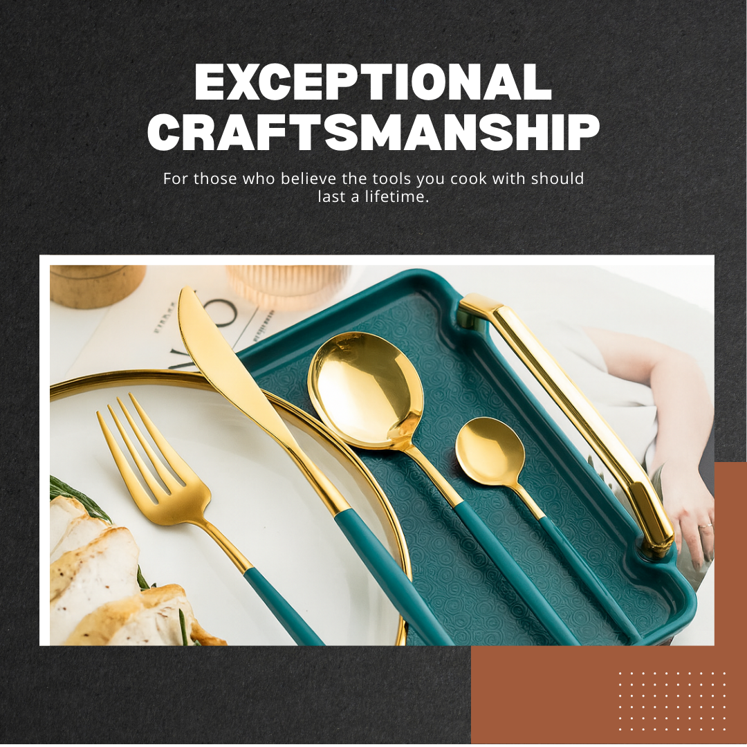 ElegantDine | 24-Piece Western Flatware Set - Luxury Stainless Steel Cutlery