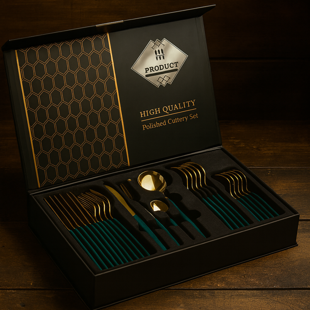 ElegantDine | 24-Piece Western Flatware Set - Luxury Stainless Steel Cutlery